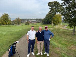 Three players at Westerham Golf Club